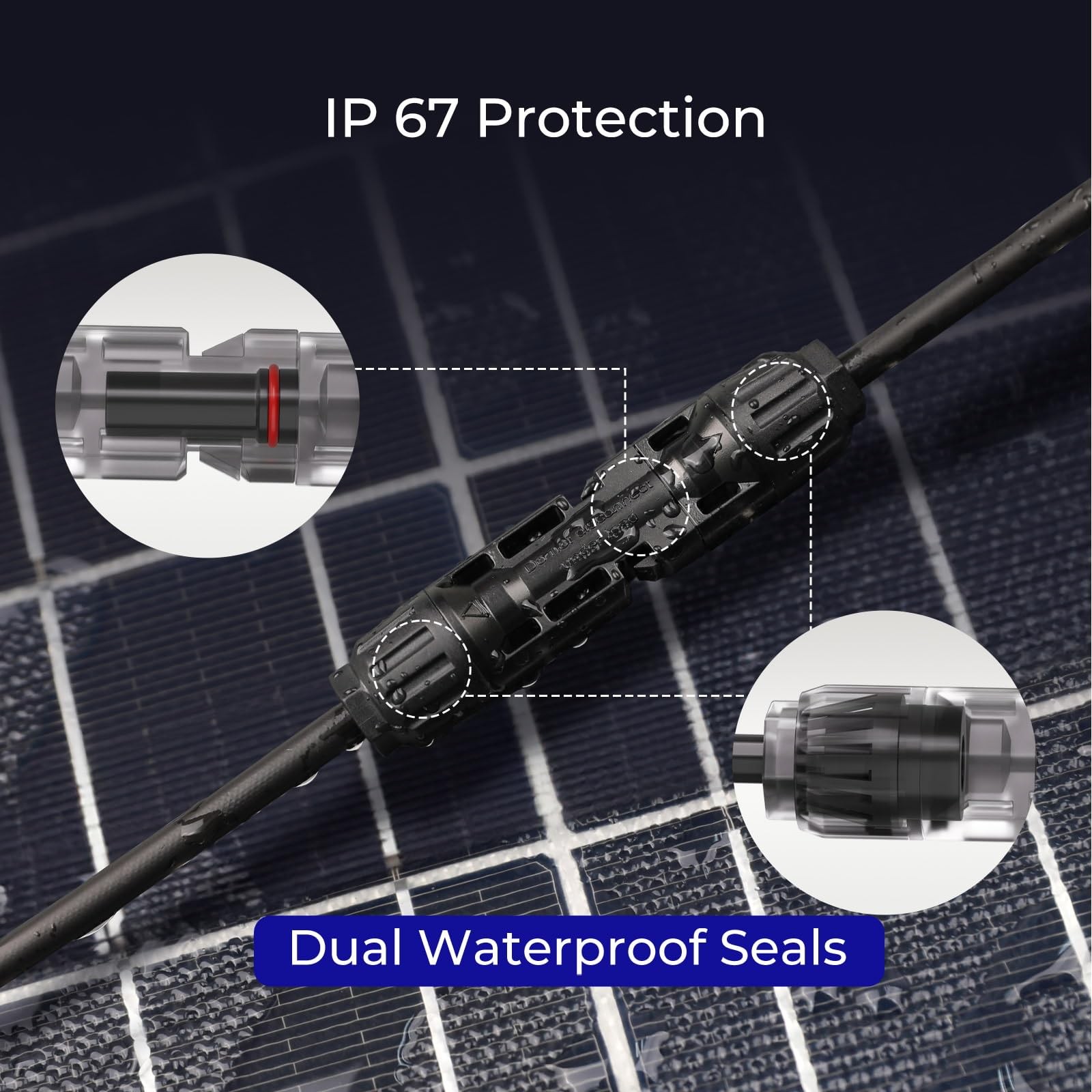 Solar Y Branch Connector MMF FFM Pair MC4 Style Solar Panel Wire