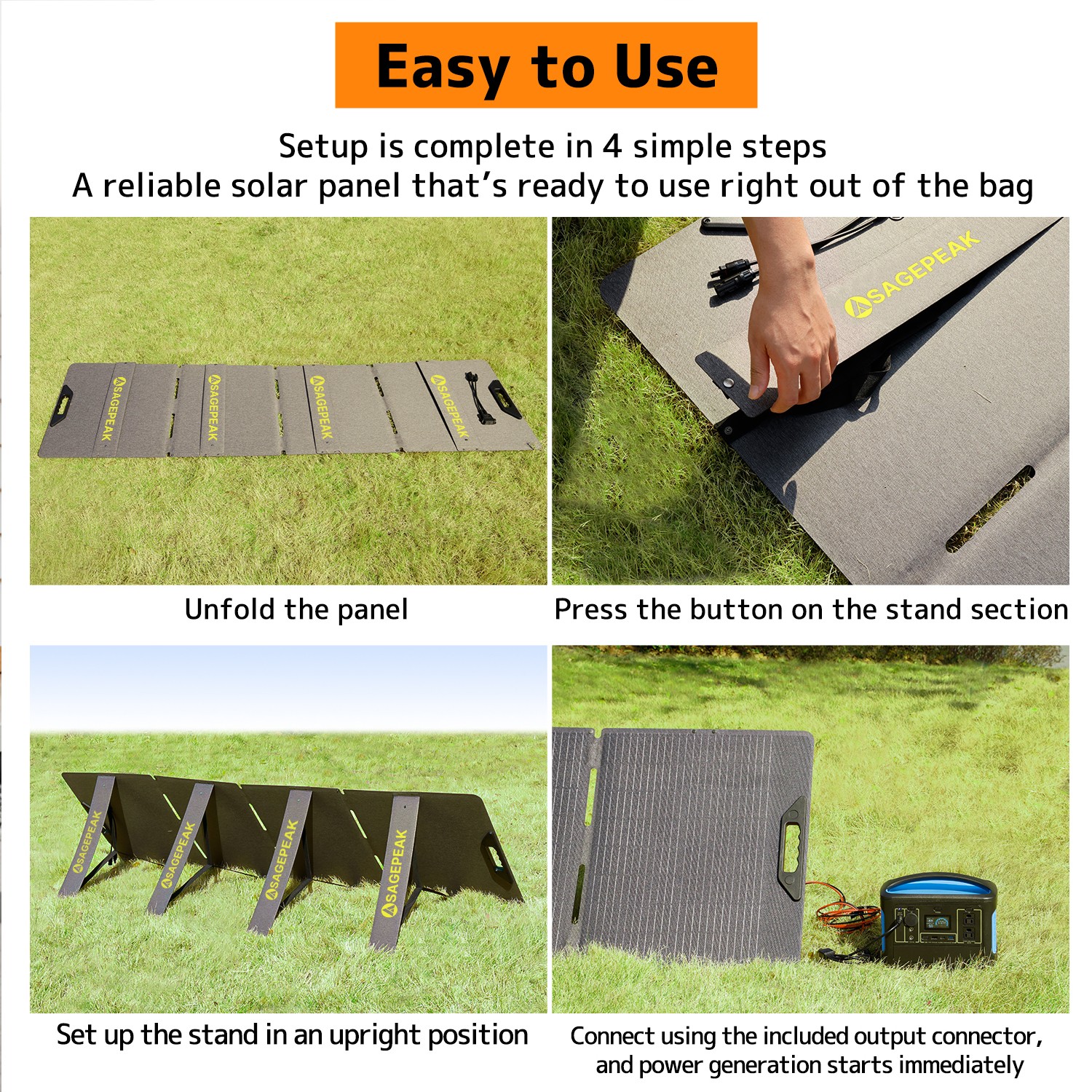 300W Portable Solar Panel ETFE Foldable Solar Charger for Power Station Charging