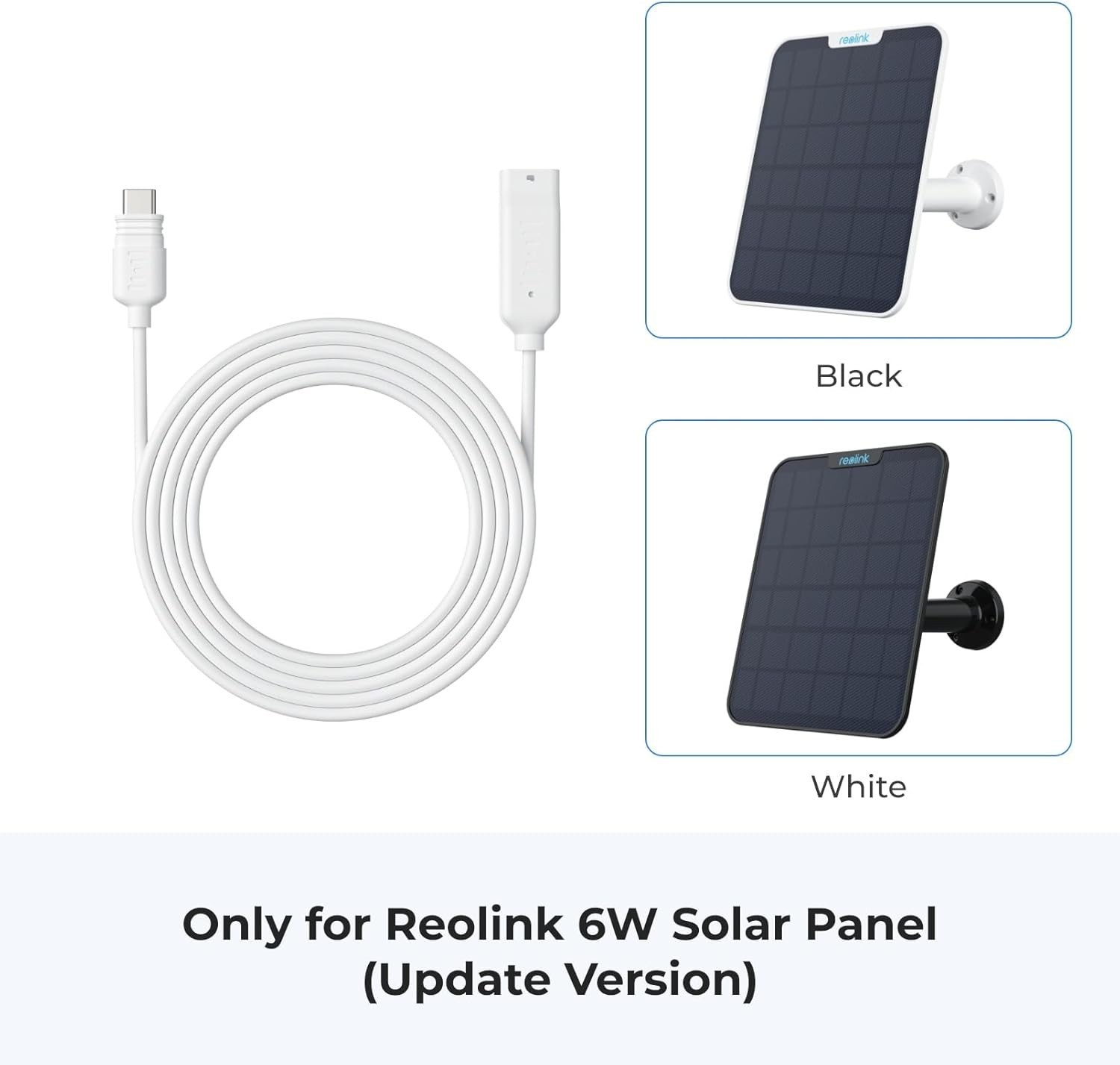 4.5m Weatherproof Solar Panel Extension Cable for USB Type-C Security Cameras
