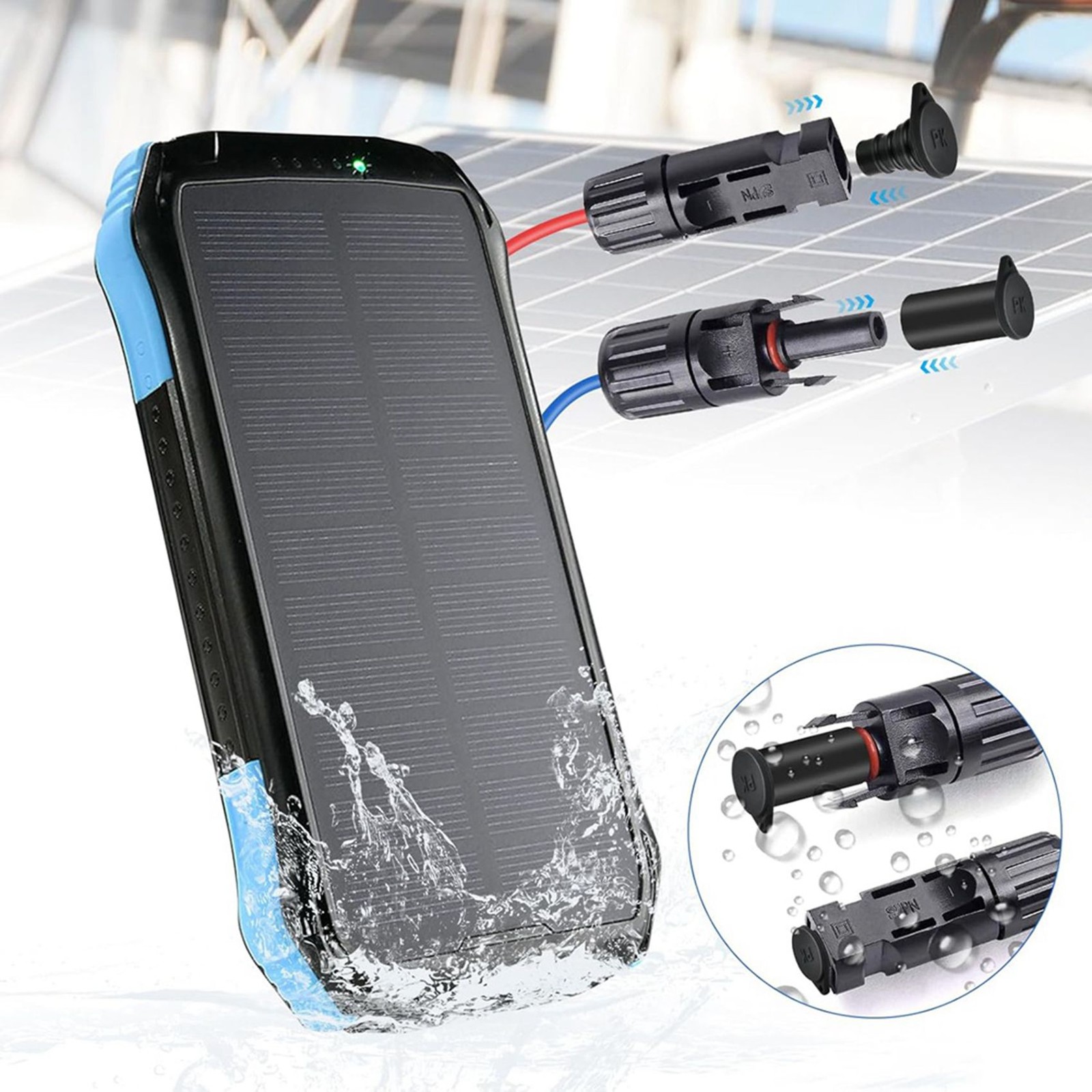 100 Pairs Solar Panel Connector Caps, Dustproof Solar Connector Caps,2227