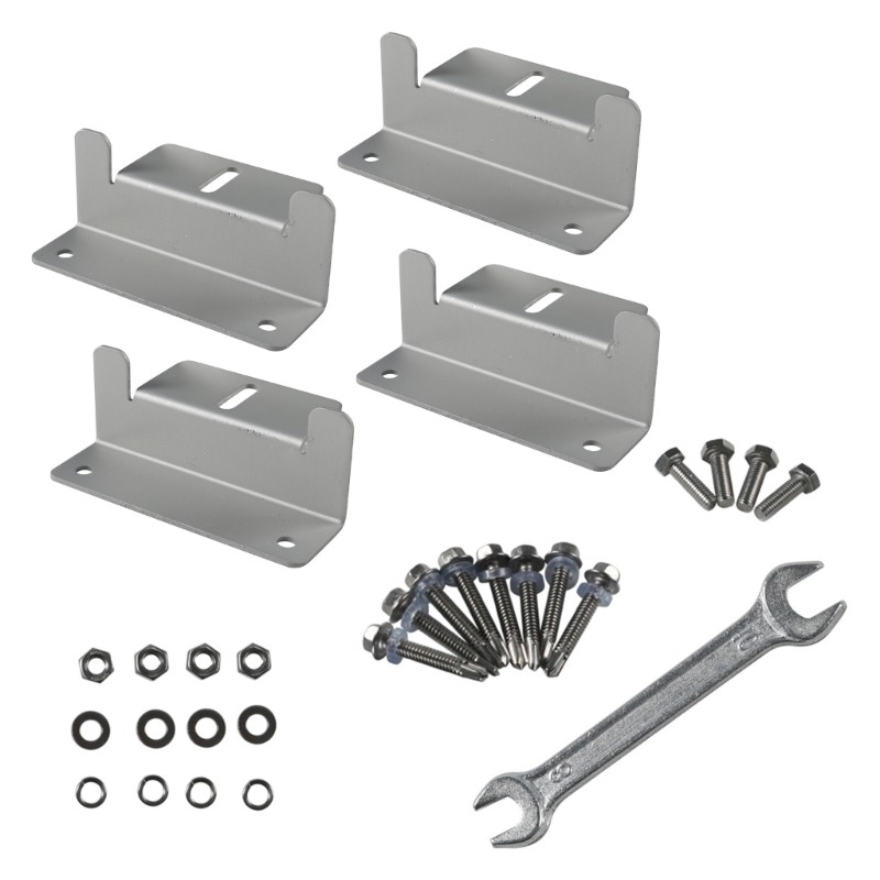 4/8Set Solar Panel Mounting Z Bracket Solar Mounting Aluminum Rail End Clamps