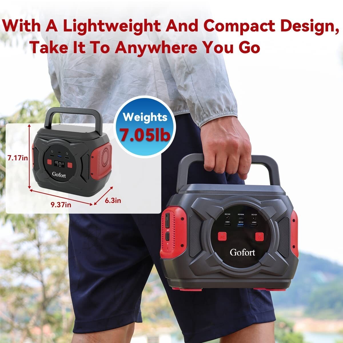 Gofort A301 Power Generator 320W 292Wh Portable Power Station with Big Light