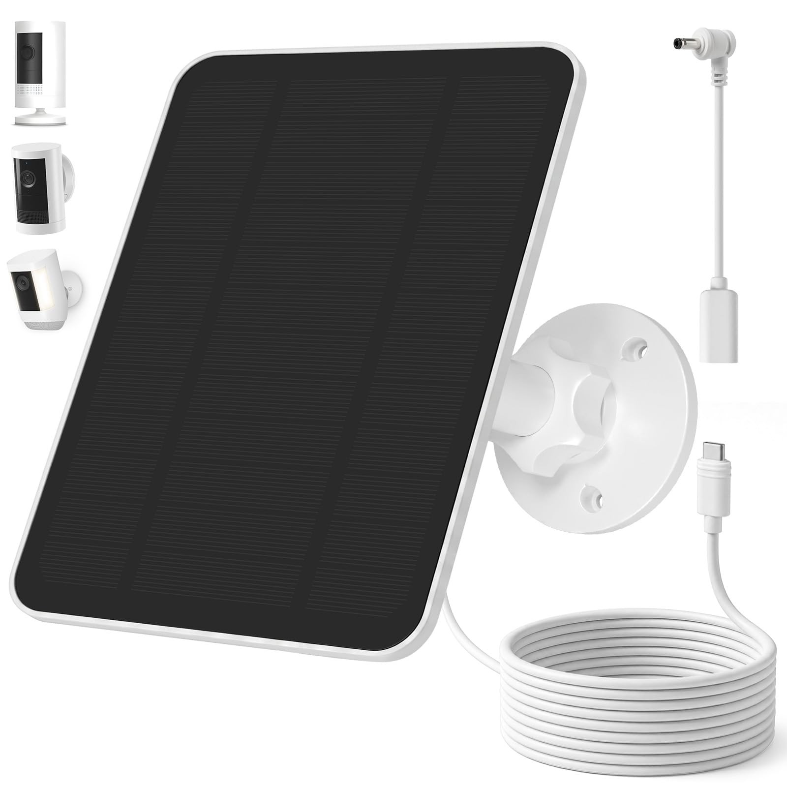 Solar Panel for Ring Camera, Compatible with Spotlight Cam/Pro/Plus Battery,