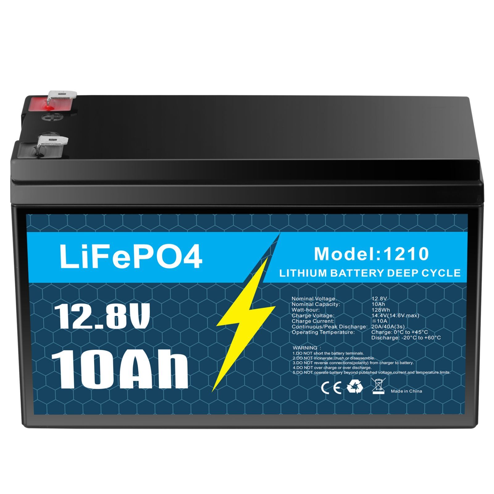 12V 10Ah LiFePO4 Lithium Battery 3000+ Deep Cycle For Fish finder for RV Boat
