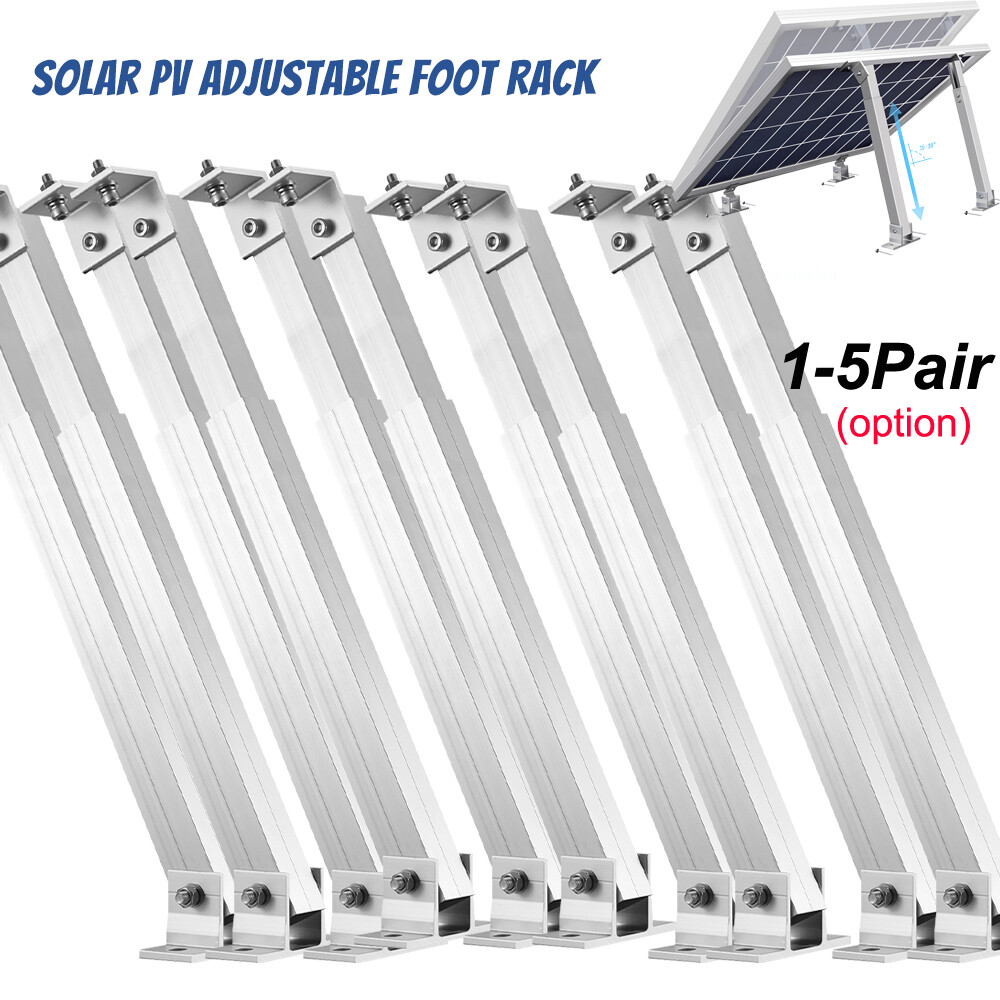 1-6Pairs Solar Panel Stand Panel Mounting Brackets Adjustable Tilt Mount Surface