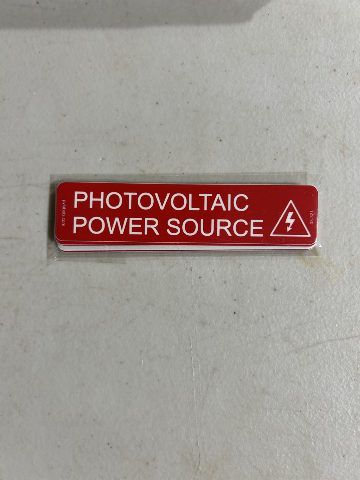 PV Labels 03-321 NEC Premium Solar PV System Labels Pack of 500, 50 Packs Of 10