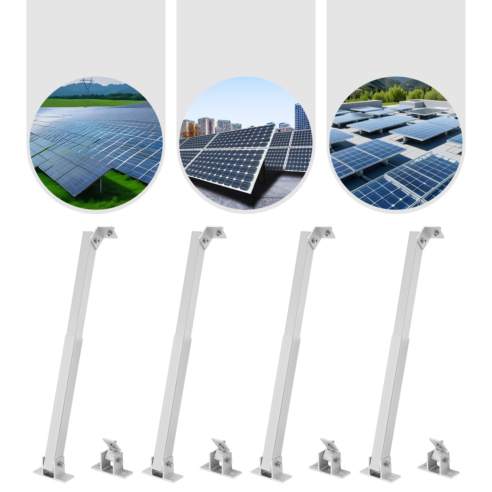 4 Sets Adjustable Solar Panel Mounting Brackets, Universal Solar Panel Bracket