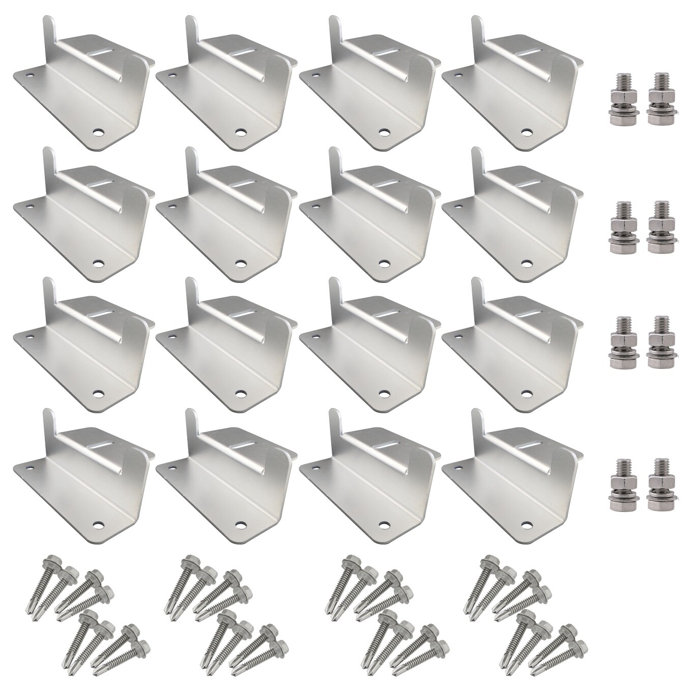 Solar Panel Z Bracket Solar Panel Mounting Mounts RV Boat Roof Wall 4 set of 4