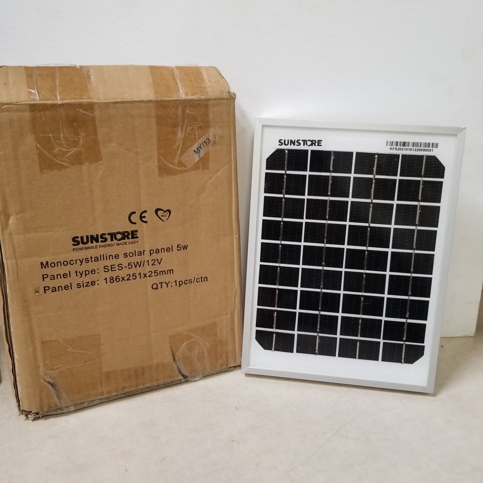 Sun Store Monocrystalline Solar Panel 54 SES-5W/12V M005-12V