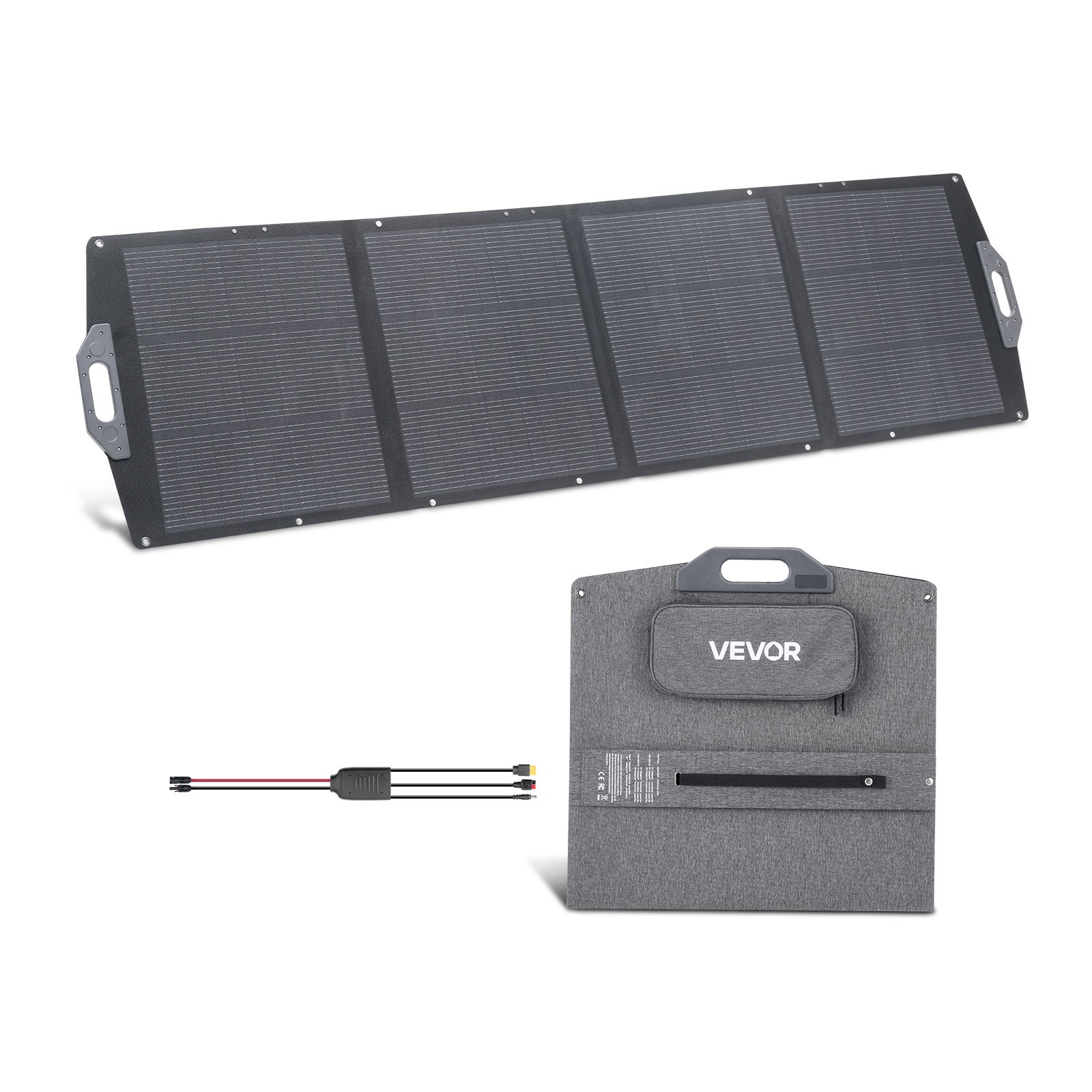 VEVOR 200W Foldable Solar Panel 24% High-Efficiency Portable Mono Solar Panel