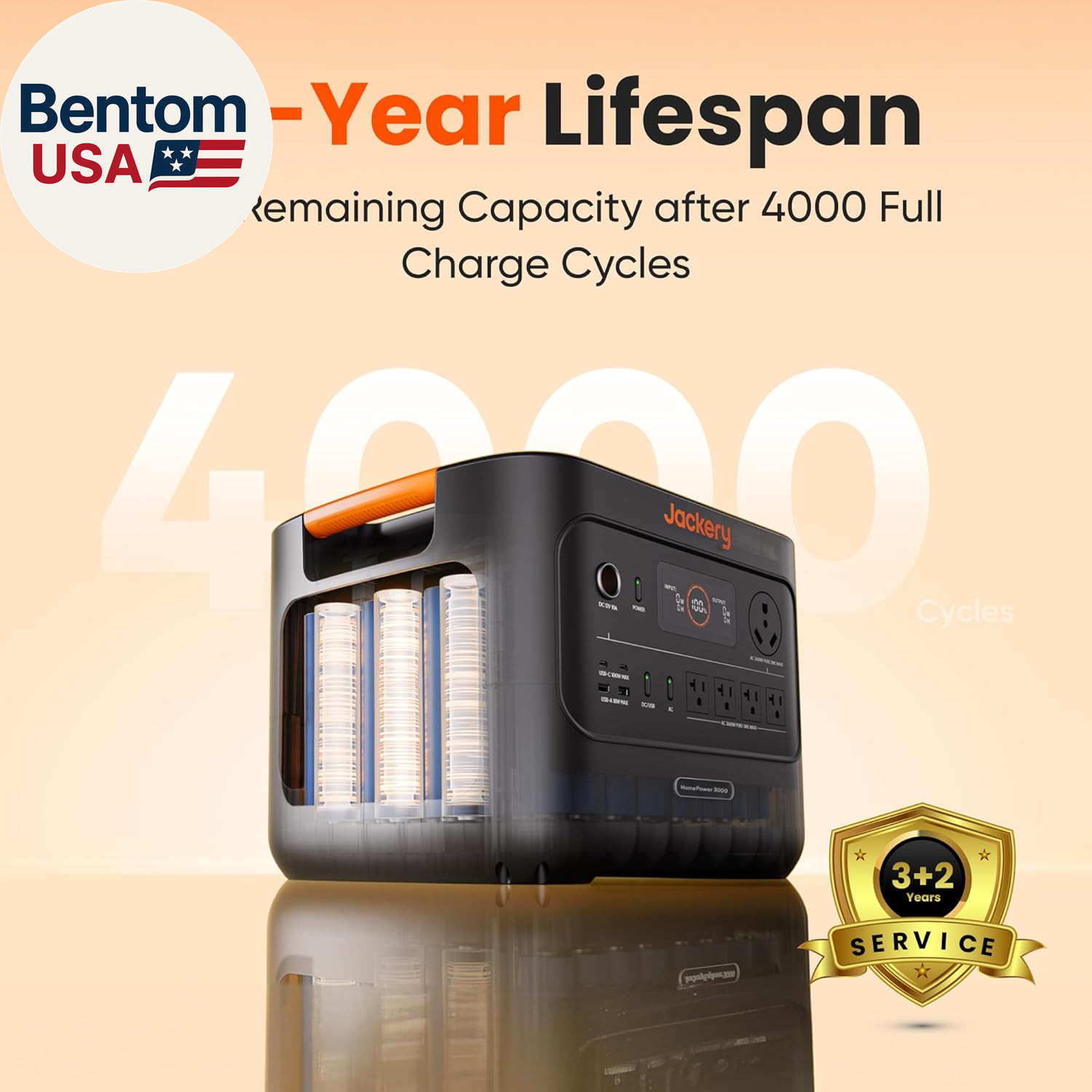 Homepower 3000 Portable Power Station, 3600W (Surge 7200W) Output, 3072Wh LFP Ba