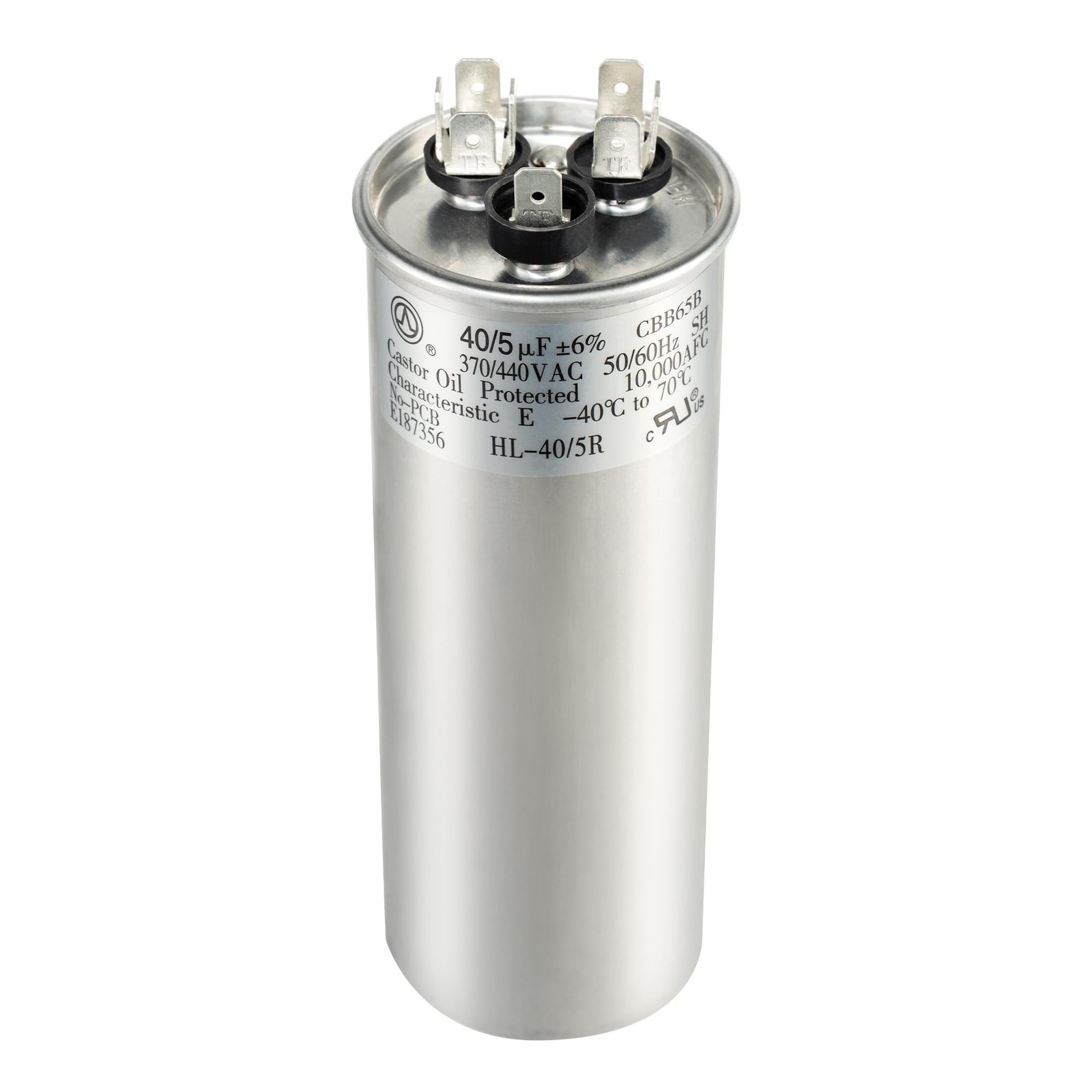40+5 uF 40/5 MFD ±6% 370V/440VAC CBB65 Dual Run Circular Start Capacitor fo