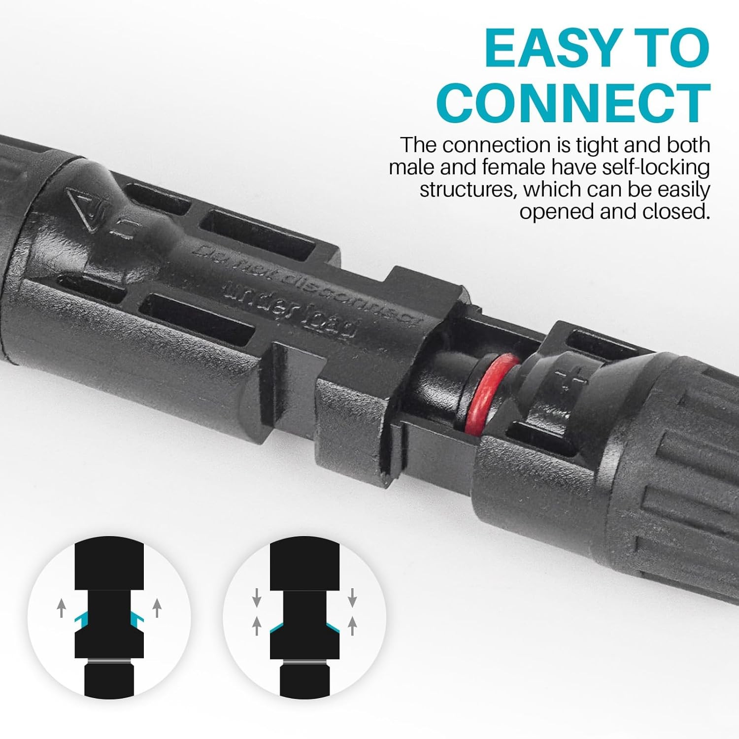 30A 1000V 10AWG Solar Panel Y Branch Parallel Adapter Tool Free 3 to 1 Connector