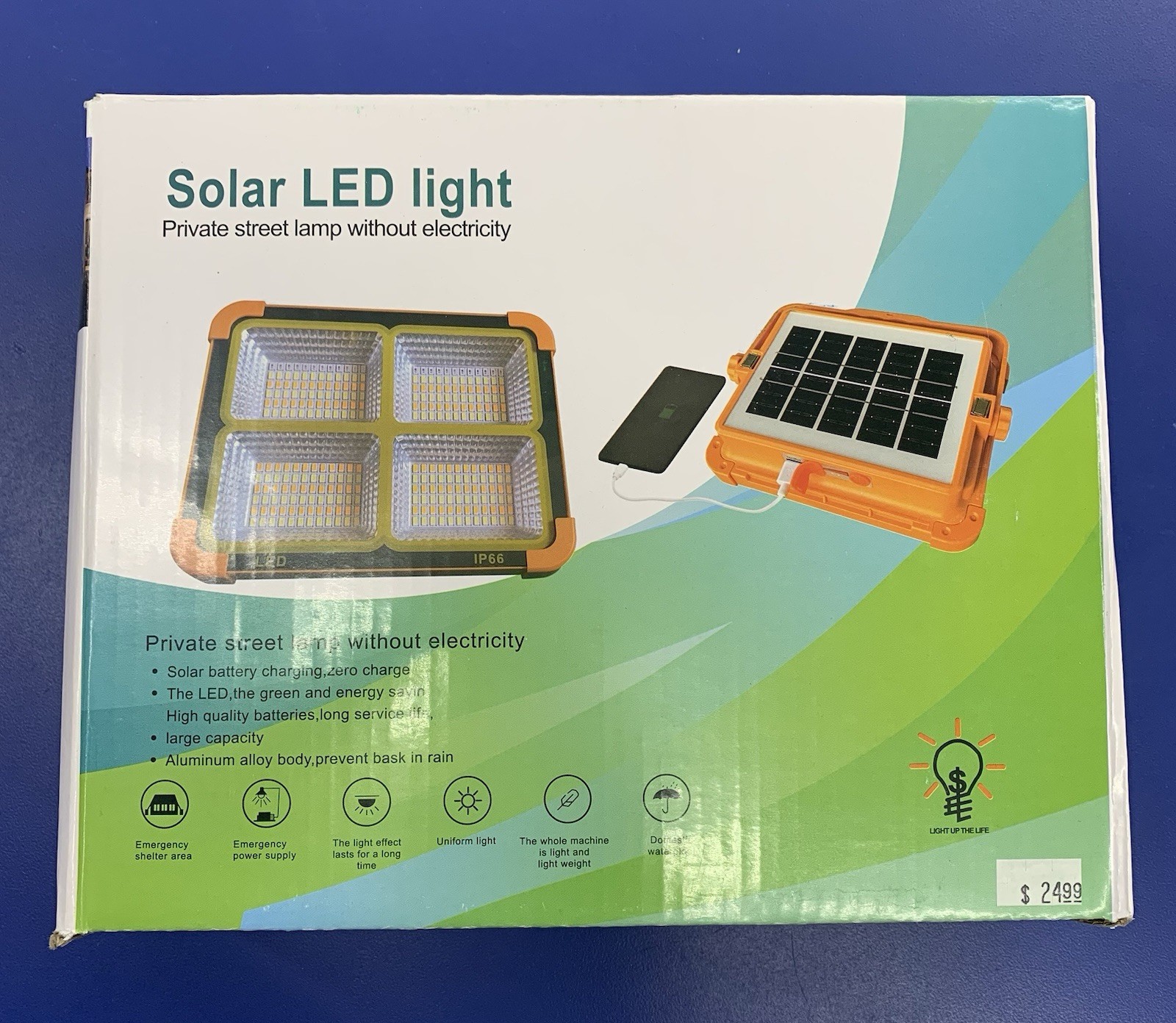 Solar Panel LED Light and Portable Device Charger