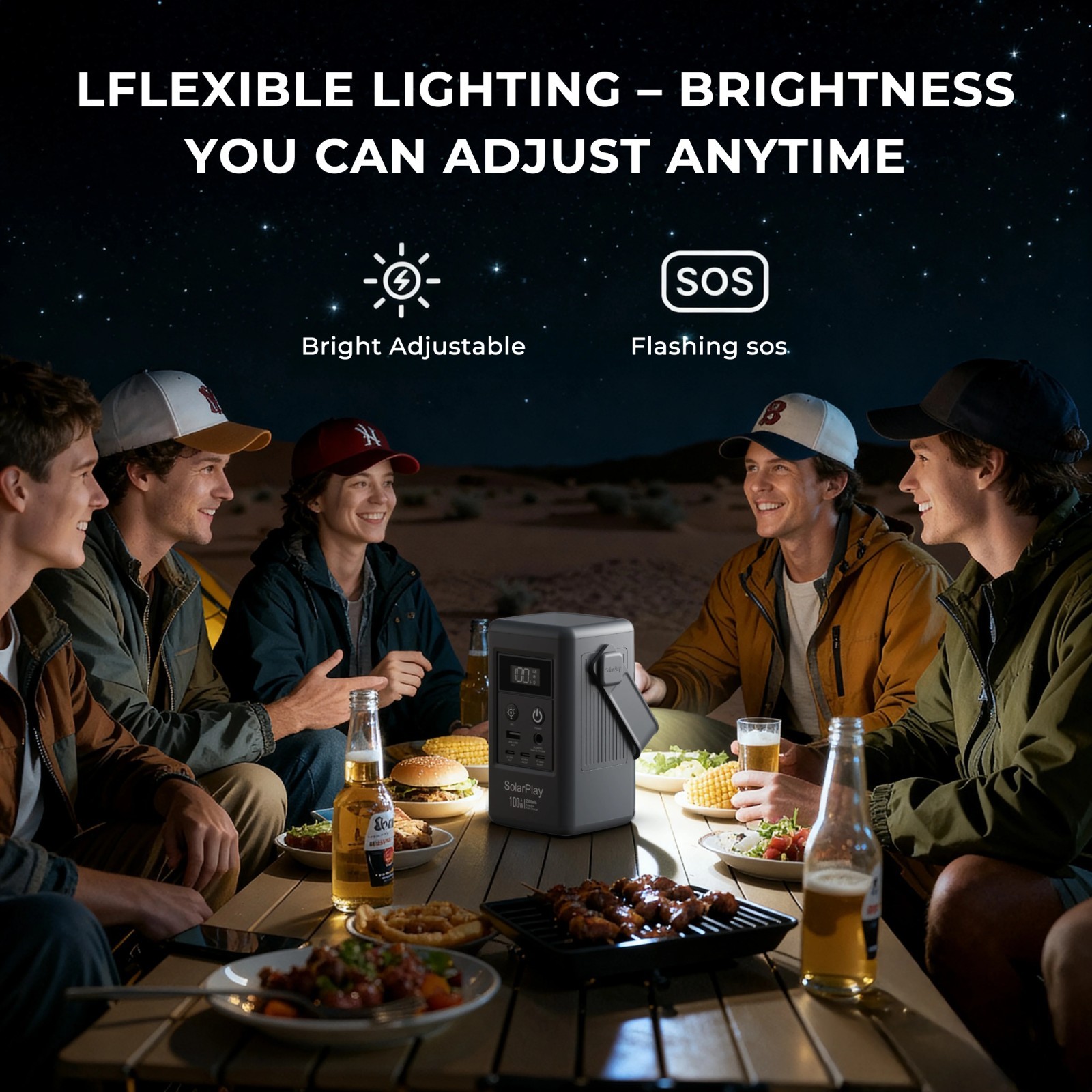 Solarplay 96Wh Portable Power Station With 5 Outlets(3*Type-C, 1*Type-A, 1*DC)