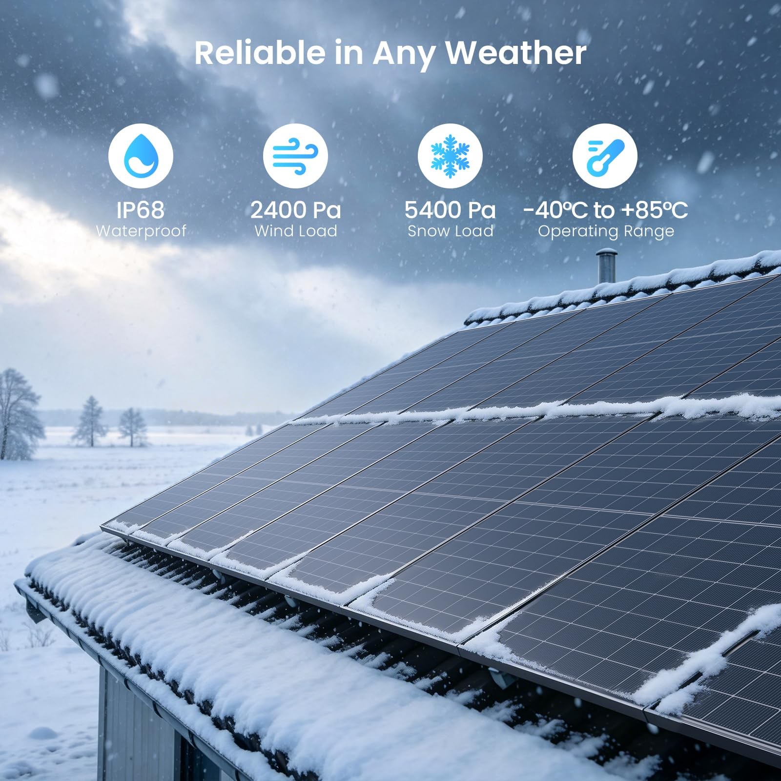 450W Bifacial Solar Panel 2-Pack (900W Total), N-Type 16BB Double Glass Monocrys