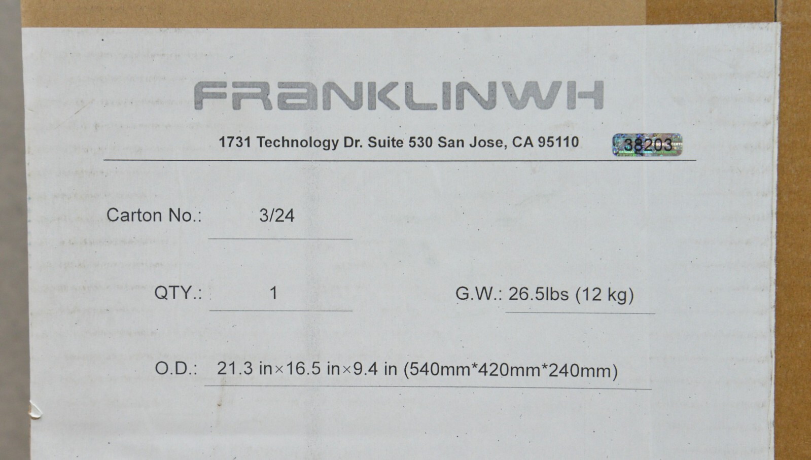 FranklinWH Tech aPbox ACCY-RCV1-US Remotely & Automatically Manage