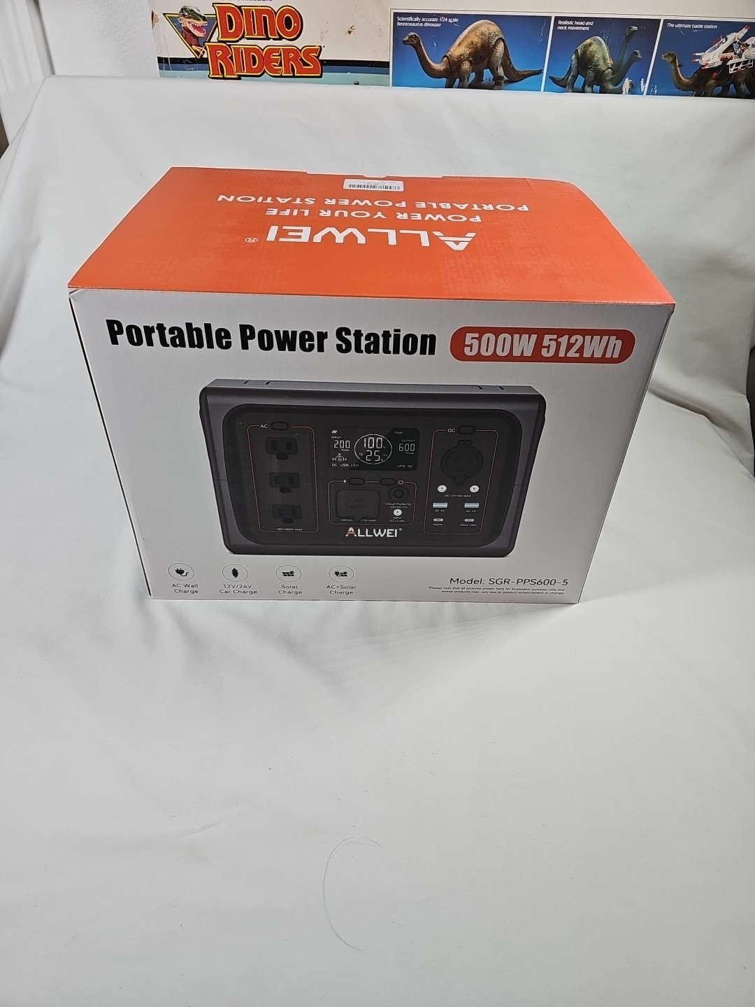 Allwei 500W Battery Backup Power Station Portable Camping Emergency Generator