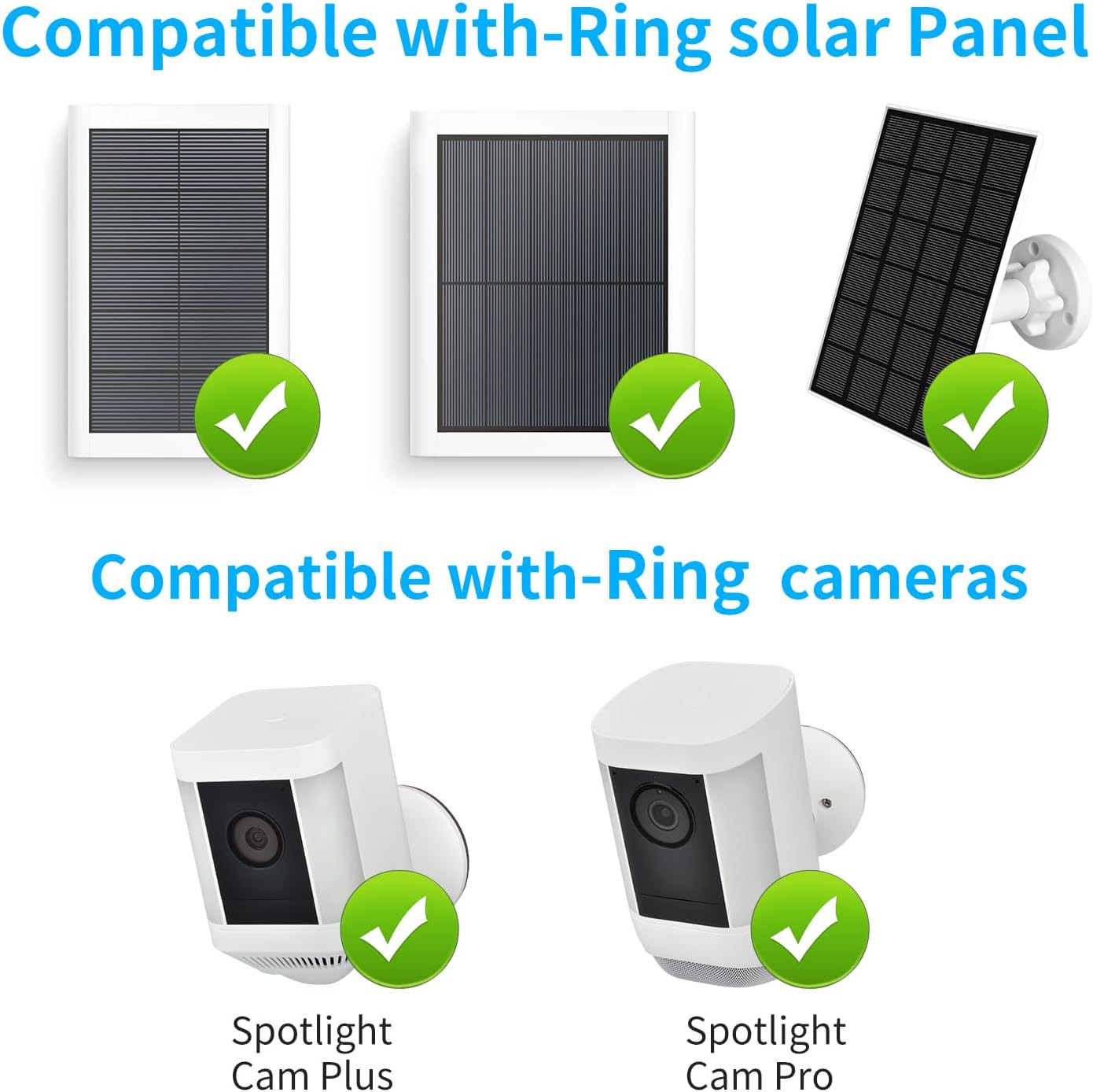 Extension Cable for Ring USB-C Solar Panel, Works for the Ring 2Nd Generation So
