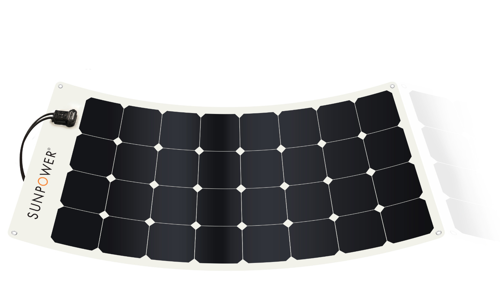 SunPower® 100 Watt Flexible Solar Panel. High Efficiency for Marine, RV, Camping