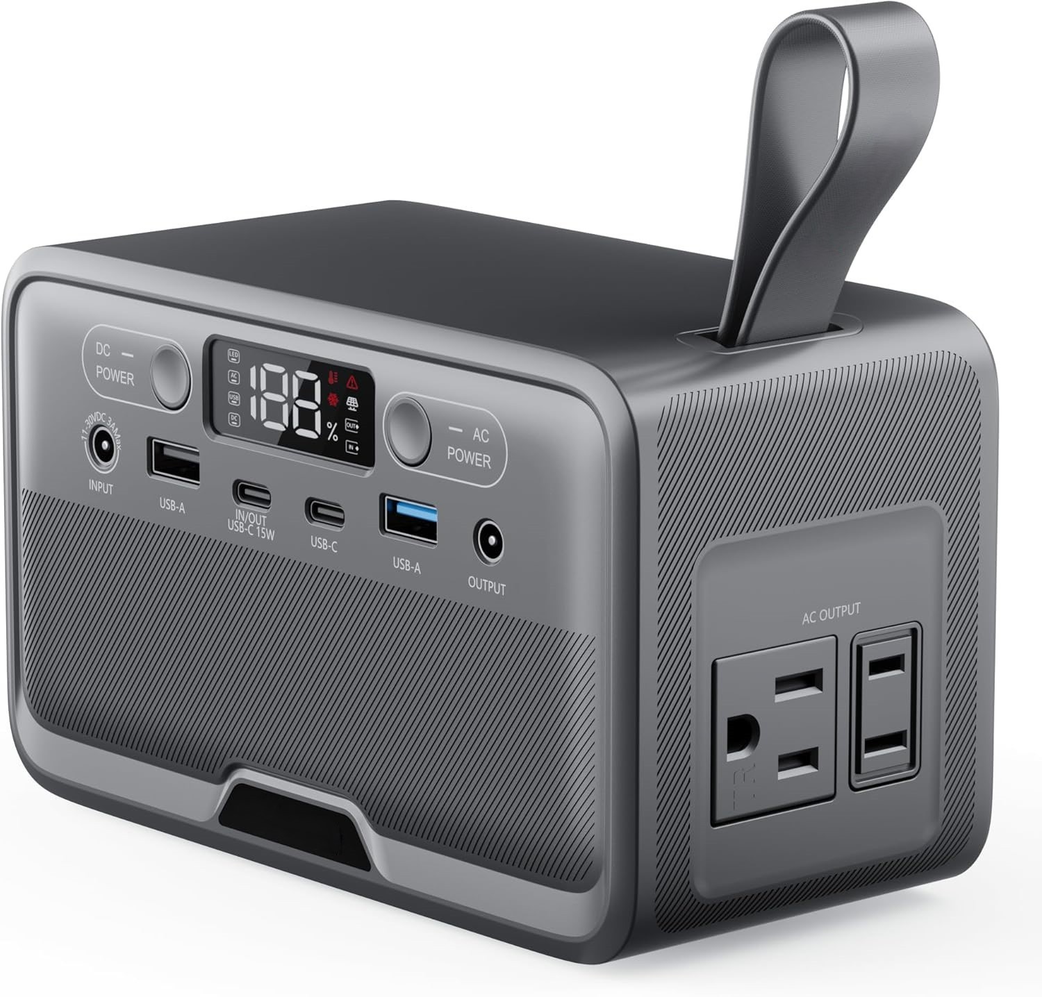 Portable Power Station 89.6Wh LiFePO4 Solar Generator 100W AC Outlet Power Bank