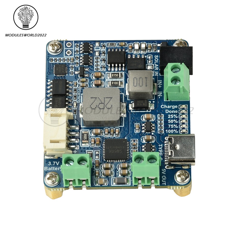 6-24V Solar Panel Power Management Module 5V 3A Supports MPPT, PD QC FCP SFCP