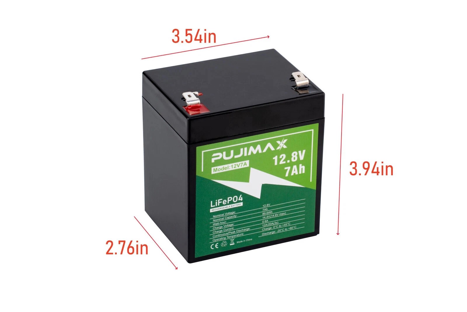 12V 7Ah Lithium LiFePO4 Deep Cycle Battery Built-in BMS for Solar Marine NEW