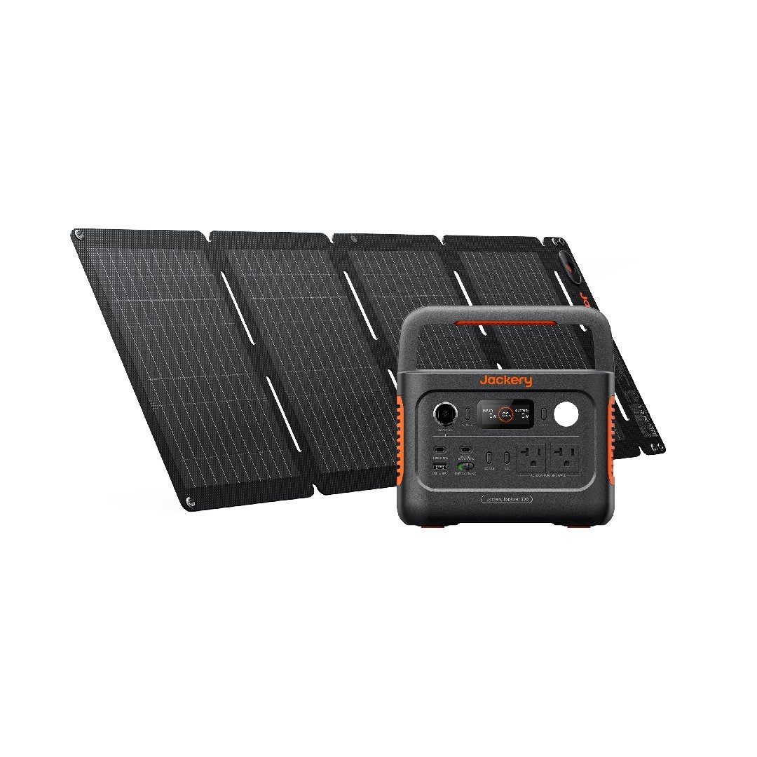 Jackery Explorer 300 Plus Portable Power Station with 40W Book-sized Solar Panel