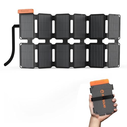 36W Ultra-Portable Solar Panel Charger with Quick Charge, USB-A & USB-C E-36W