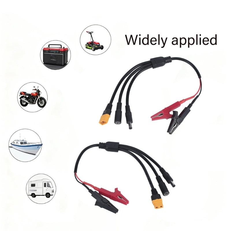 5 in 1 wiring cable for charging worktable tasks, with dc5521 cable ends