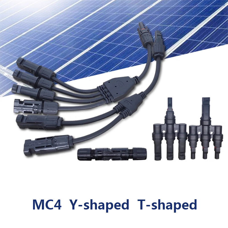 Solar Panel Y / T Branch Cable Connection Waterproof Adapter Connector Extension