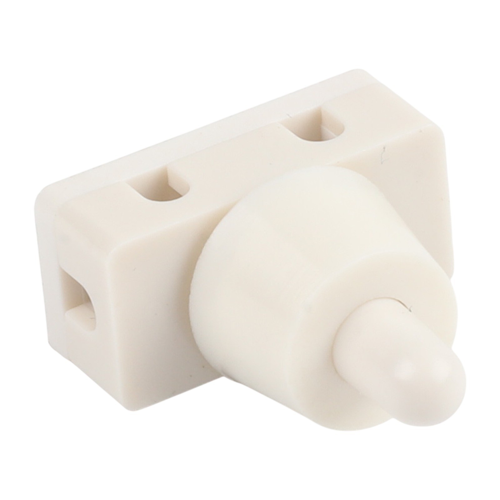White Selflocking Push Button Switch Plastic 2A 250V for Lamp 5 Pieces Pack