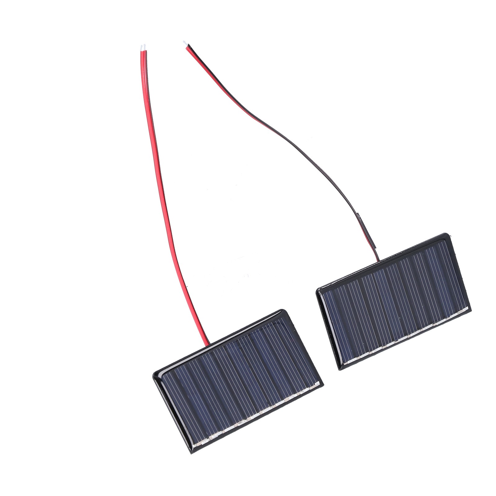 2Pcs Solar Panel Module Polysilicon Micro Glue Power Solar Cells 68x36mm 0.3W 5V