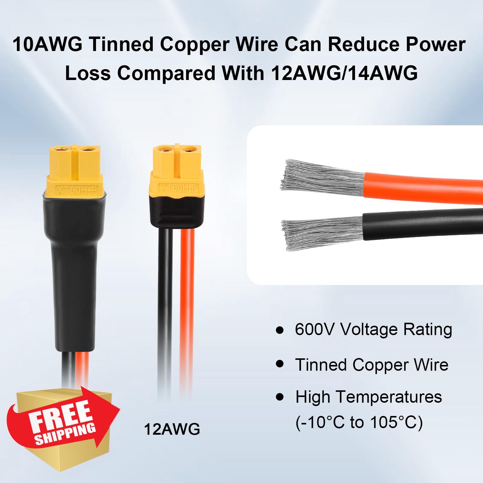 XRDS-RF 30FT Solar to XT60 Cable