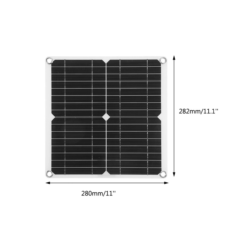50W Watt 12V Monocrystalline Solar Panel Battery Charger Kit 60A Home RV Camp