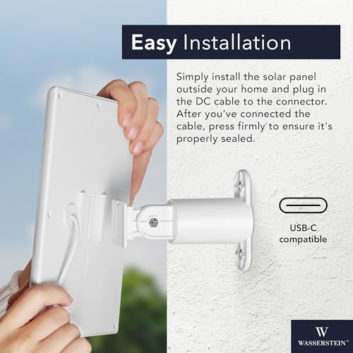 Solar Panel Compatible with Ring Spotlight Cam/Plus/Pro Battery, 1 Pack White