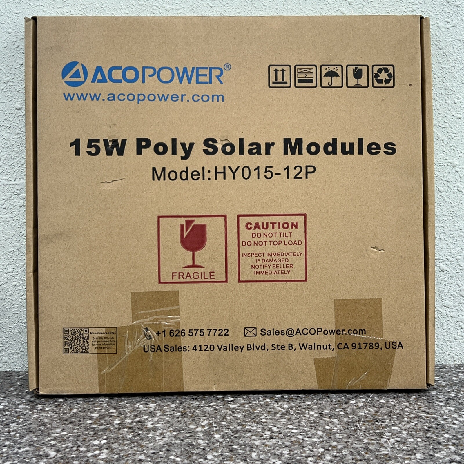 NEW NIB ACOPOWER 15W POLY SOLAR MODULES HY015-12P PANEL 12V POLYCRYSTALLINE