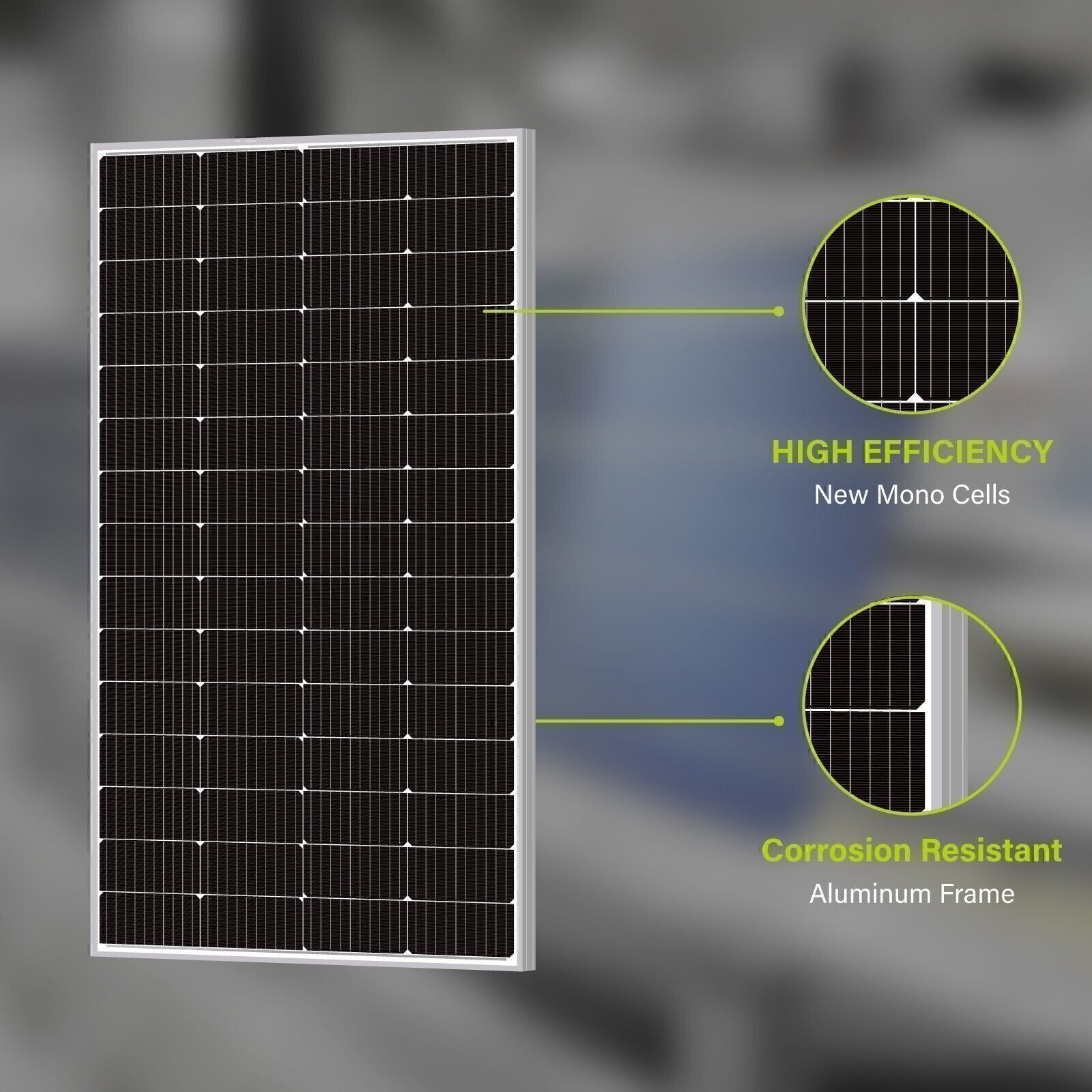 5PCS 200W 12V Mono Solar Panel Kit Charging Off-Grid battery power RV Home boat