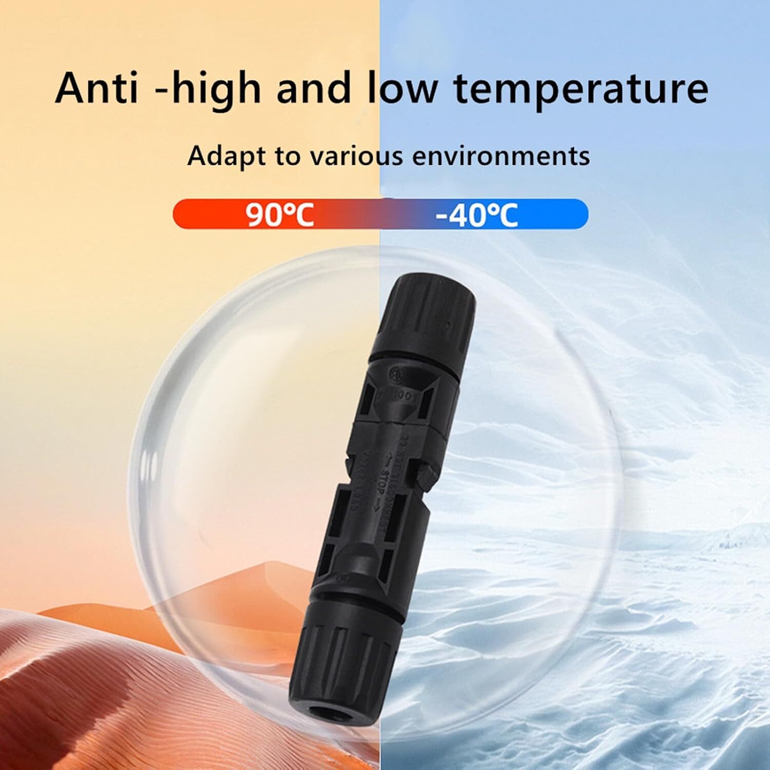 6Set Male Female Waterproof Solar Panel Cable Connector for PV Wire System