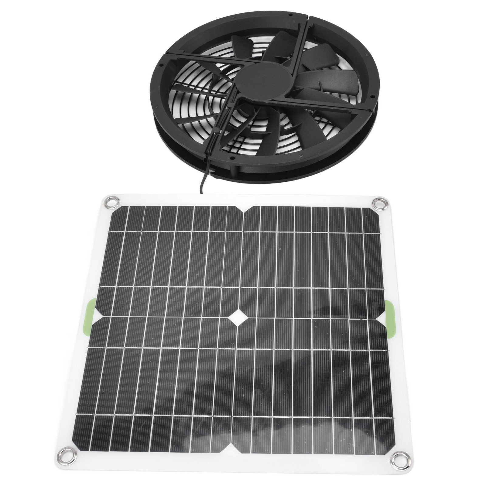 Solar Panel Fan Kit 10in 100W Waterproof Solar Panel Round Ventilation OKCZ