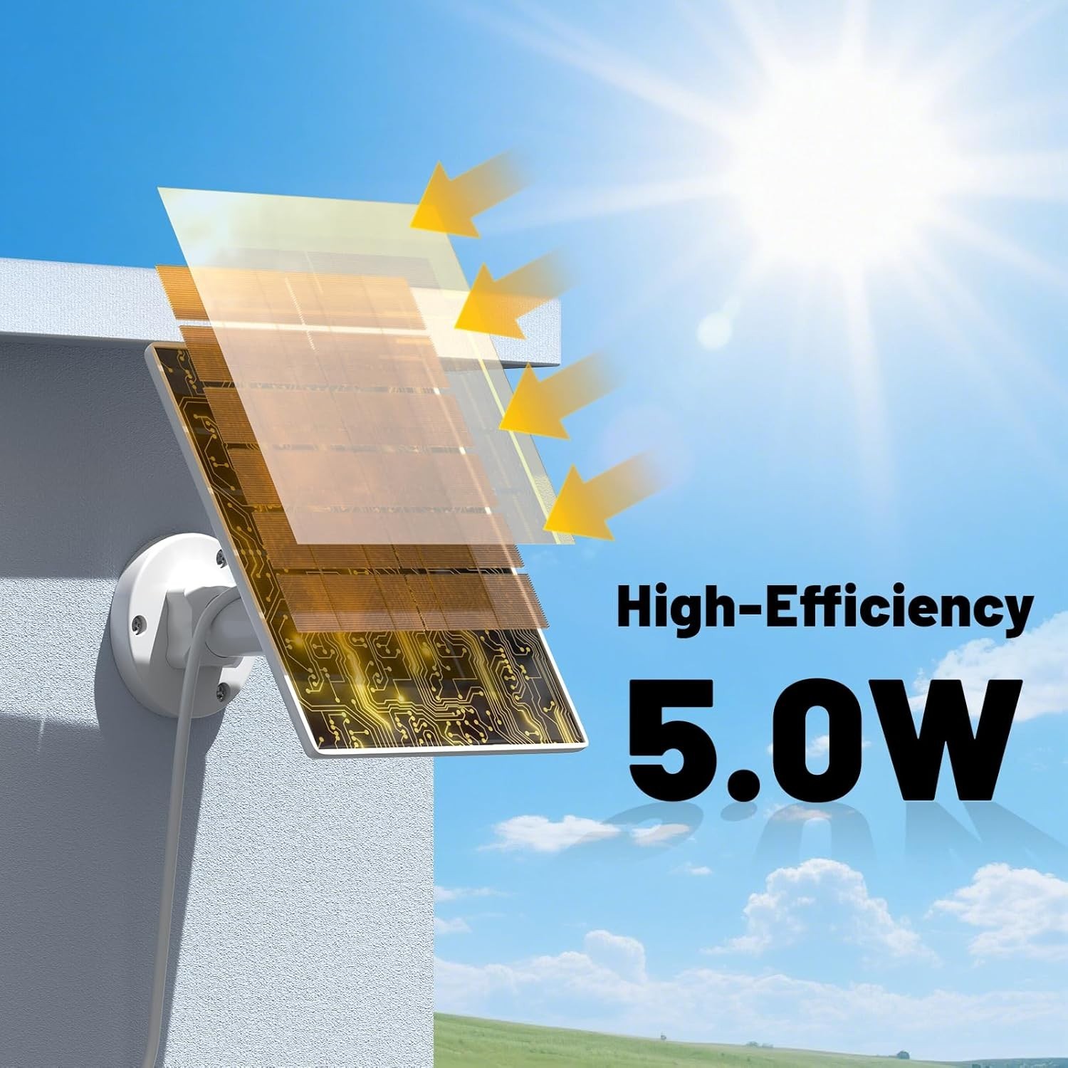 Continuous Power 5W Solar Charger for Arlo Cameras with 360° Mount – 2 Pack