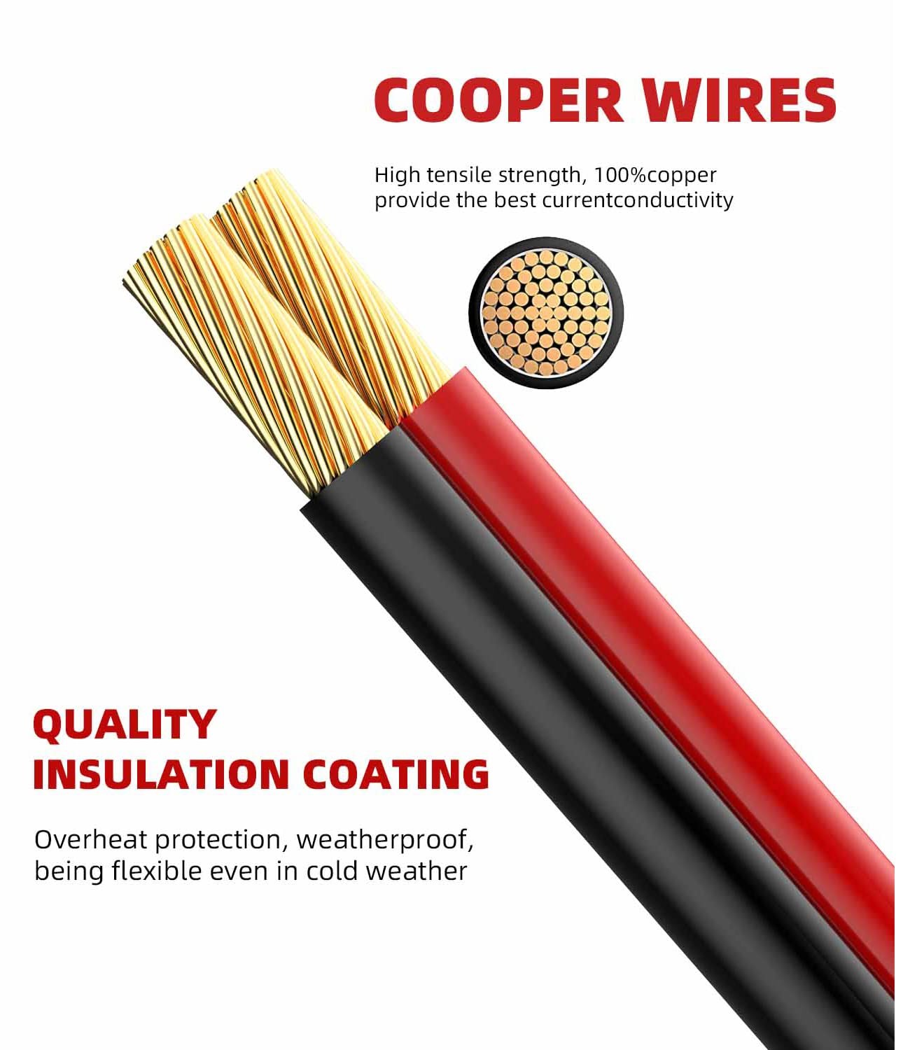 SAE Extension Cable 12AWG, SNLLMZI SAE to SAE Extension Cord DC Power Automot