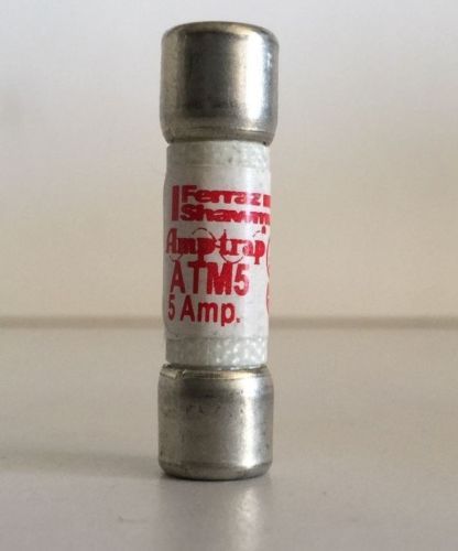 (1) QTY MERSEN ATM5 5 amp Solar Fuse Photovoltaic 5 Amp 600VDC (10×38)mm