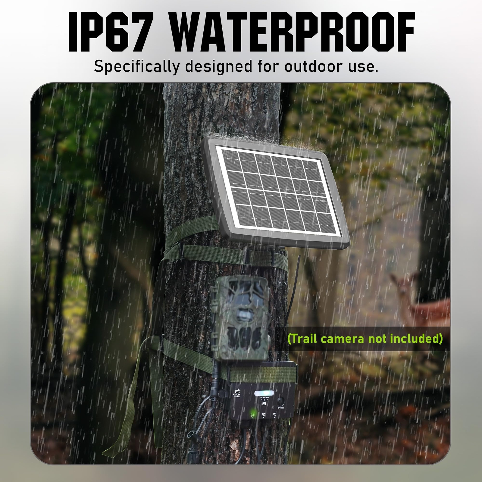 Solar Panel For Trail Camera Solar Battery Charger With Controller And Builtin 4