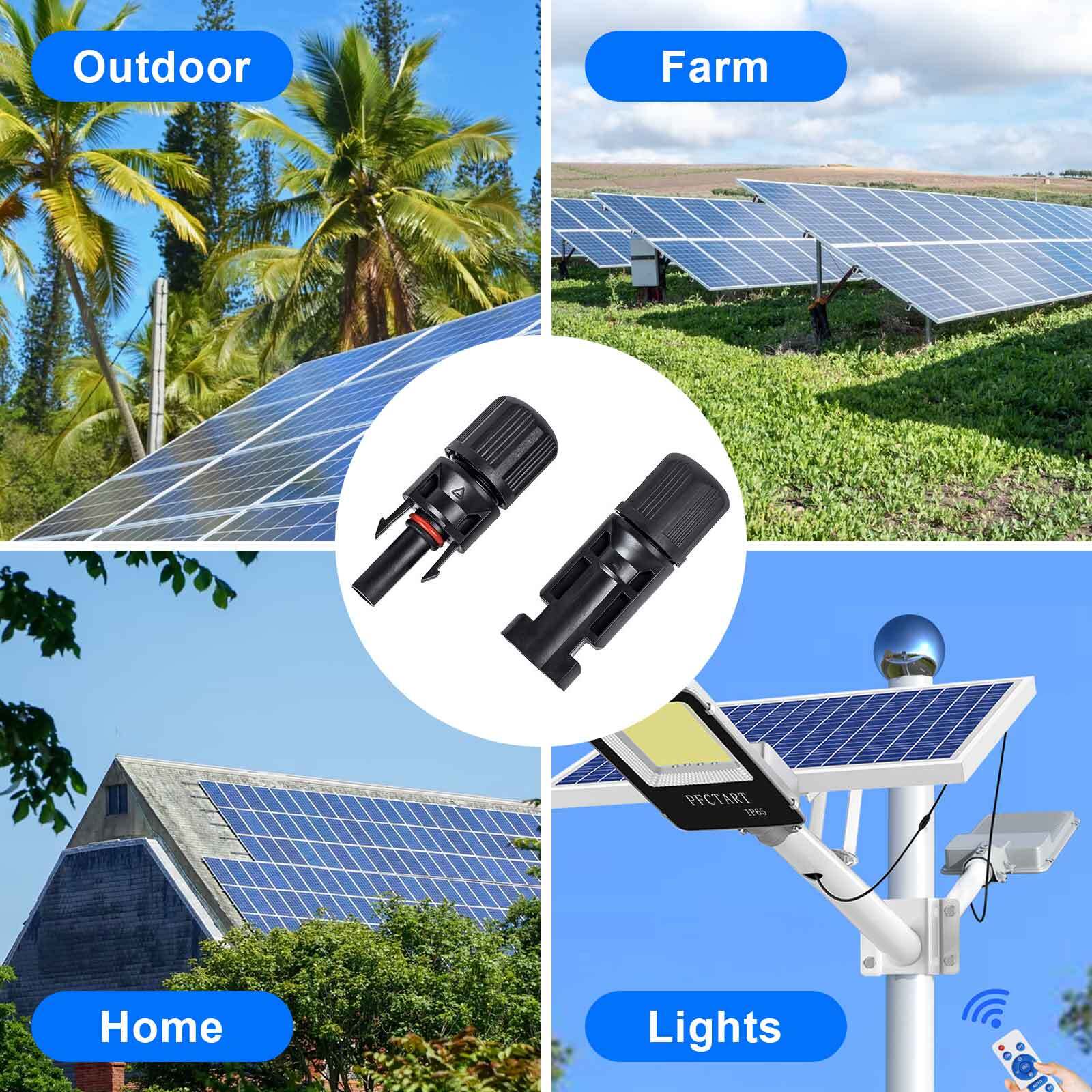 20pcs Waterproof Male Female M/F Wire Cable Connector Set For Solar Panel