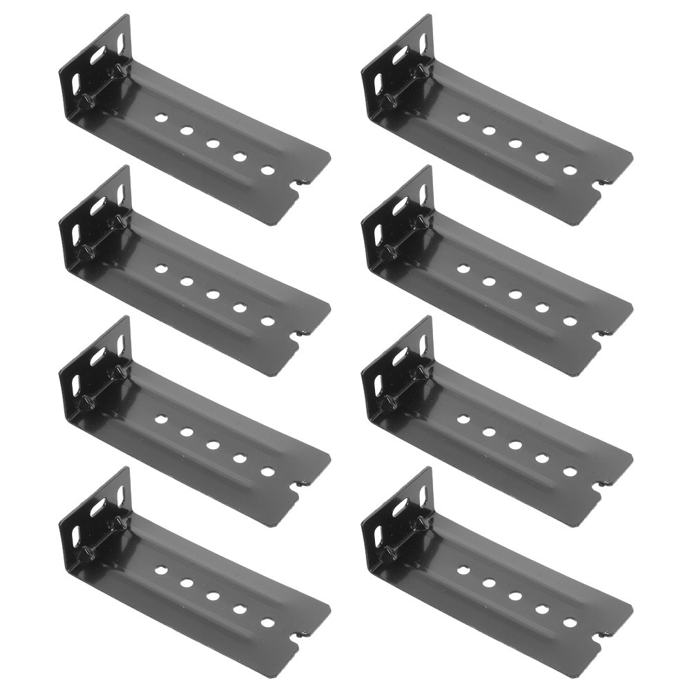 8Pcs Keyboard Tray Slide Brackets Alloy Durable Under Desk Keyboard Drawer Black