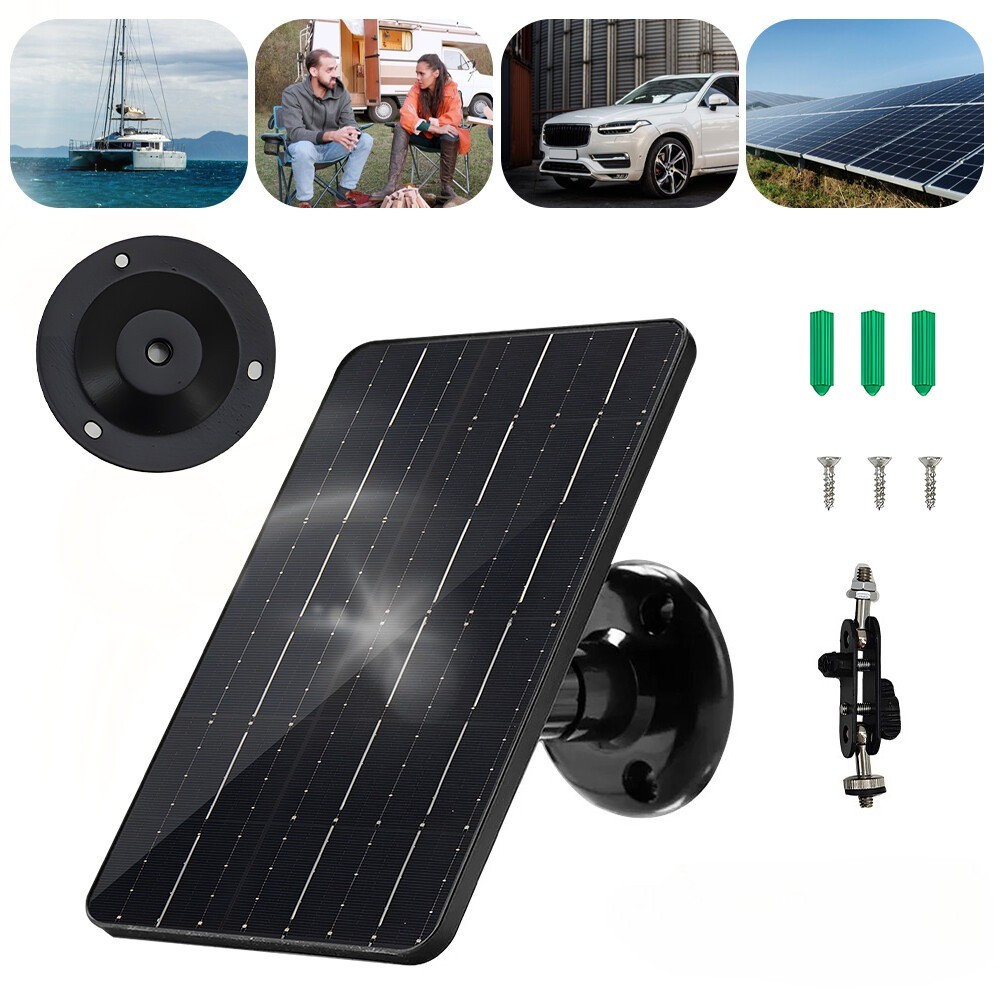 15W 5V Solar Panel USB Power CCTV Camera Security Cam Battery Charger Outdoor