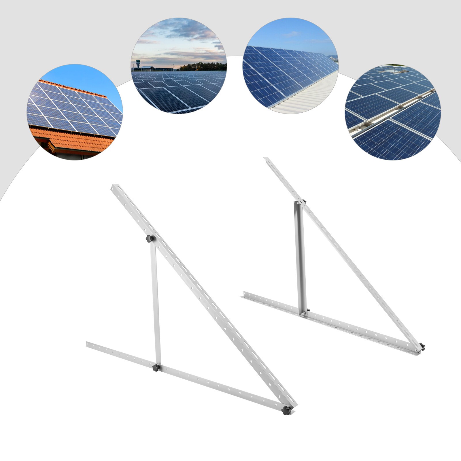 45 inch Adjustable Solar Panel Tilt Mount Brackets For Roof RV Boat Flat Surface