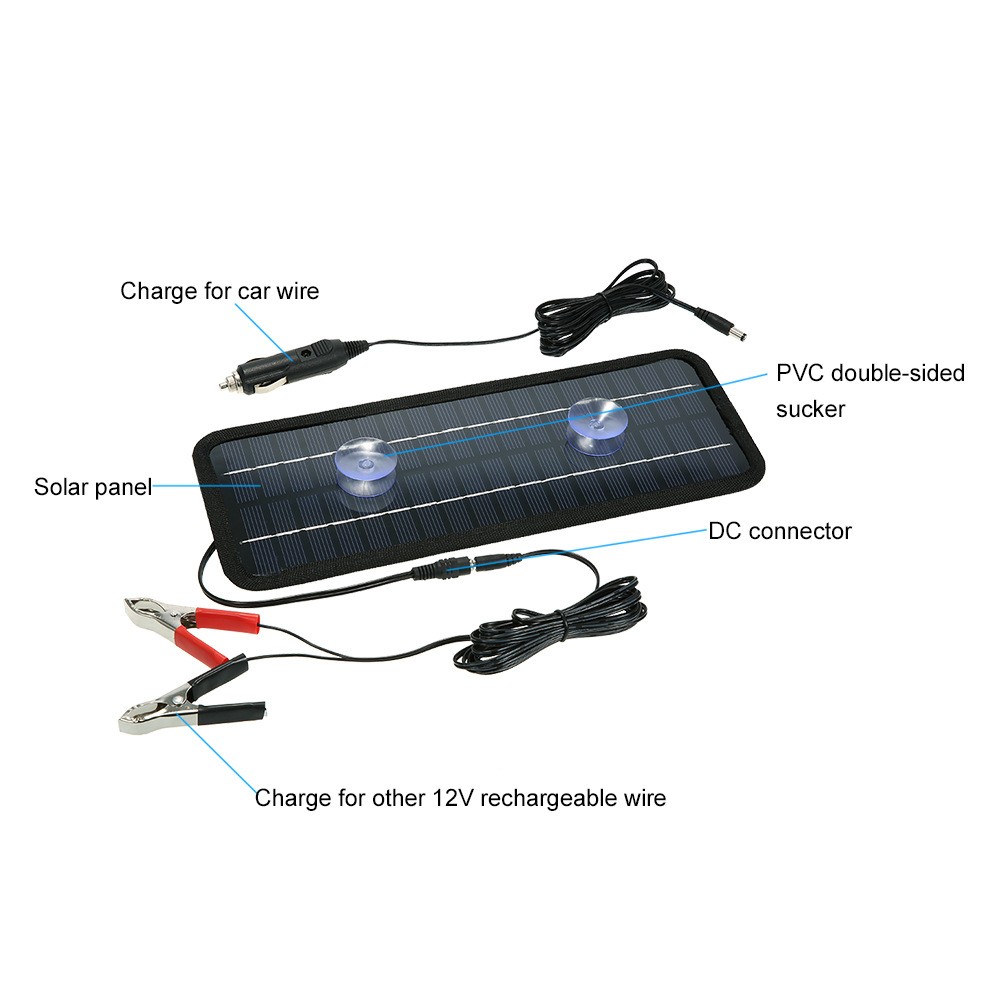 12V Car Lead Acid Battery Solar Charger Panel Trickle Maintainer Solar Charger
