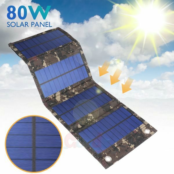 80W USB Waterproof Portable Super Charger Solar Power Bank for Mobile Phone